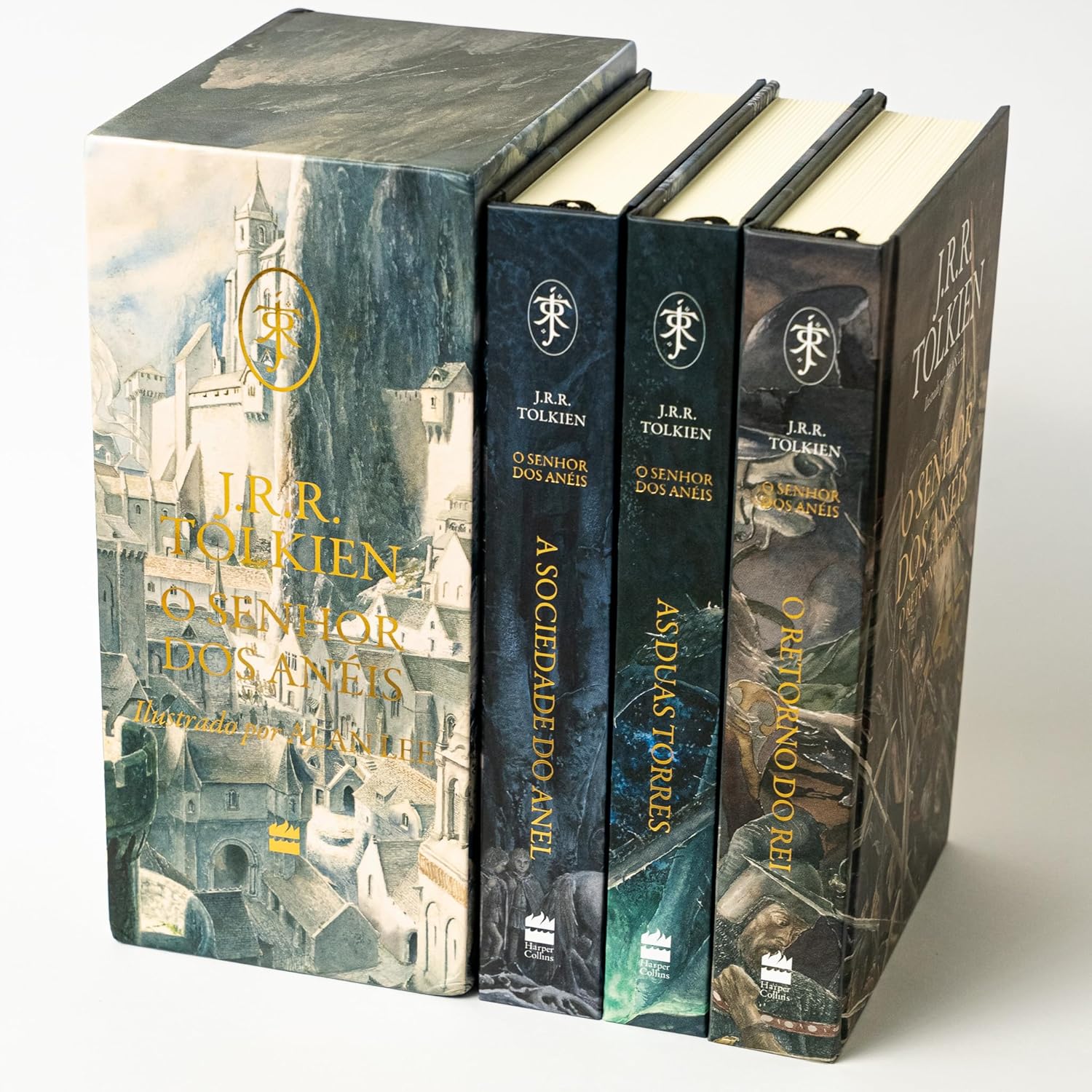 Box Trilogia O Senhor Dos Anéis Edição Ilustrado por Alan Lee - J.R.R Tolkien